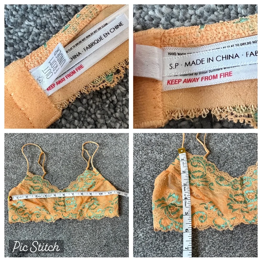 urban outfitters chloe orange lace bralette